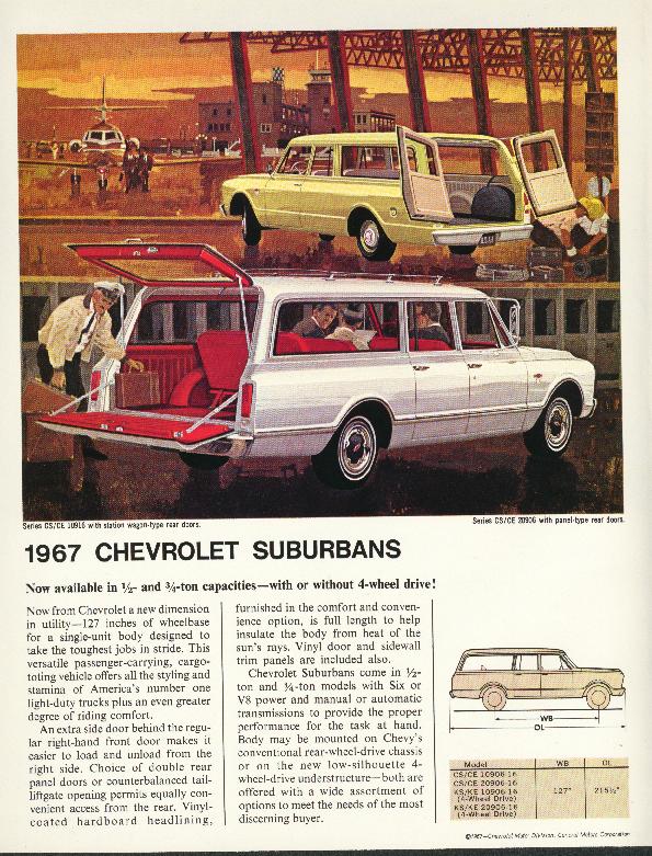 1967 Chevrolet Suburbans and Panels Brochure Page 5